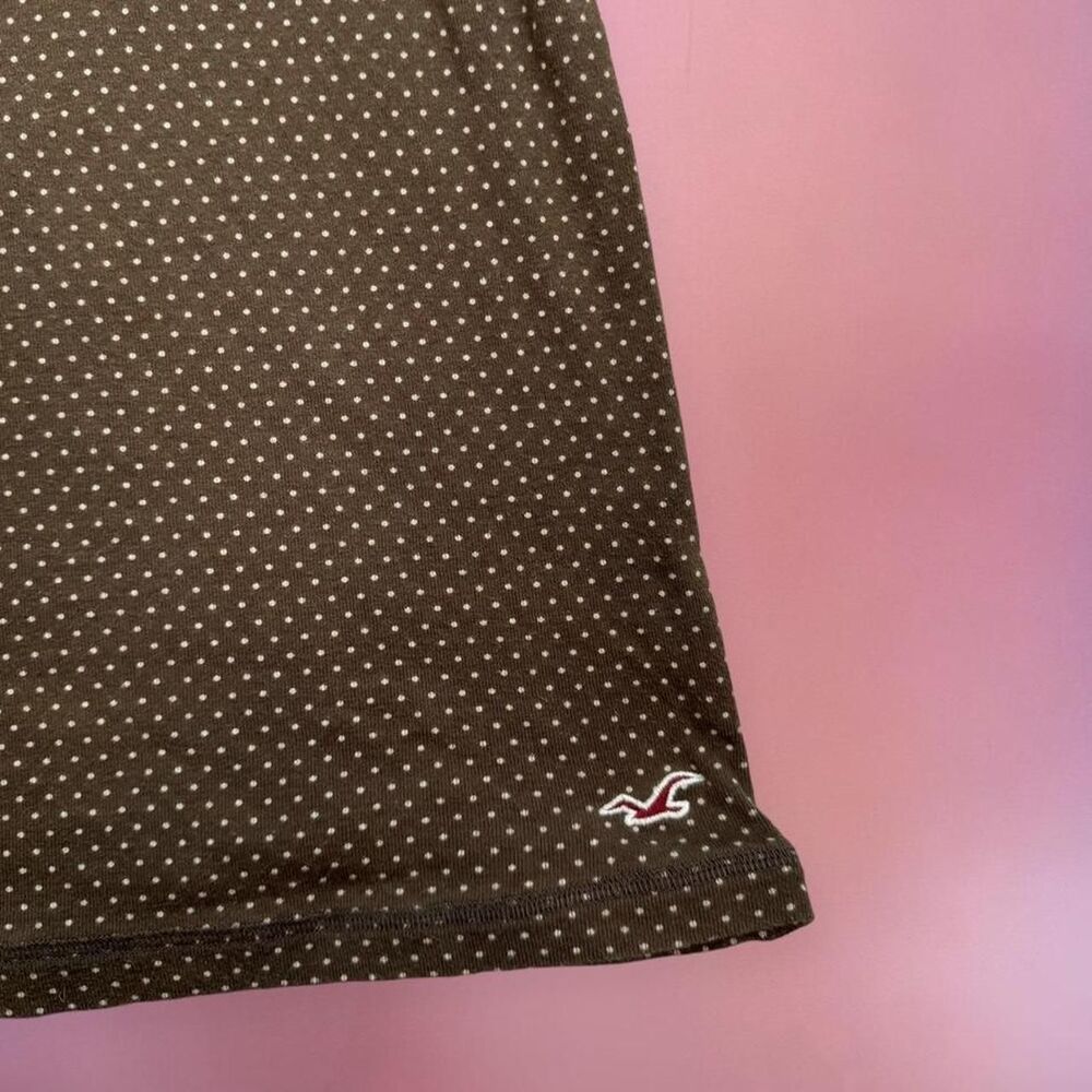 Vintage Y2K 2000s Hollister brown polka dot dainty cami tank🎀 - Picture 3 of 4